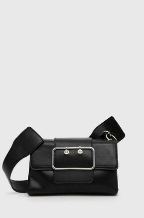 Torbica Sisley črna barva - črna. Majhna torbica iz kolekcije Sisley. Model na zapenjanje
