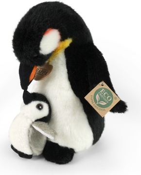 Plišasti pingvin z dojenčkom 22 cm EKOLOŠKO