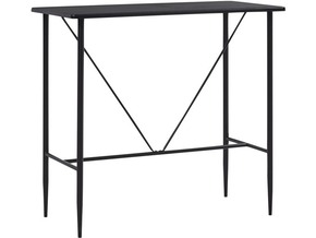 VIDAXL Barska miza črna 120x60x110 cm mediapan