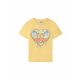 Otroška bombažna kratka majica Kenzo Kids rumena barva - rumena. Otroške kratka majica iz kolekcije Kenzo Kids. Model izdelan iz tanke, rahlo elastične pletenine.
