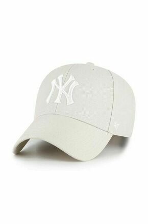 Kapa iz mešanice volne 47brand Mlb New York Yankees bež barva - bež. Kapa s šiltom vrste baseball iz kolekcije 47brand. Model izdelan iz pletenine s primesjo volne.