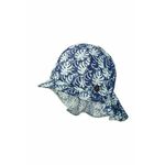 Otroška bombažna kapa Jamiks LEONARD - modra. Otroška kapa iz kolekcije Jamiks. Model izdelan iz vzorčaste tkanine.