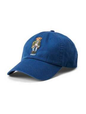Bombažna bejzbolska kapa Polo Ralph Lauren - modra. Kapa s šiltom vrste baseball iz kolekcije Polo Ralph Lauren. Model izdelan iz tkanine z nalepko.