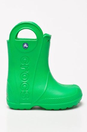 Crocs Dežni škornji zelena 33 EU Handle Rain Boot Kids