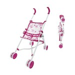 voziček za punčke reig zložljiv roza 25,5 x 41,5 x 55,5 cm