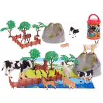 Ikonka Figurice kmečkih živali 7 kosov + podloga in pribor