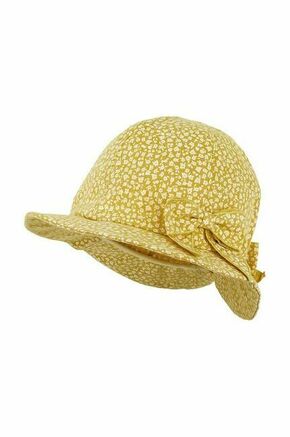 Otroški klobuk Jamiks GRETHE rumena barva - rumena. Otroški klobuk iz kolekcije Jamiks. Model z ozkim robom