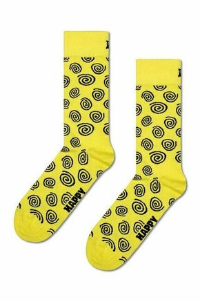 Nogavice Happy Socks Swirl Sock rumena barva - rumena. Nogavice iz kolekcije Happy Socks. Model izdelan iz elastičnega