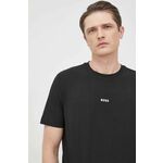 T-shirt BOSS Boss Casual moški, - črna. T-shirt iz kolekcije BOSS. Model izdelan iz tanke, rahlo elastične pletenine.