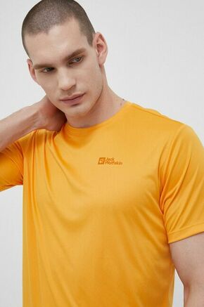 Športna kratka majica Jack Wolfskin Tech oranžna barva - oranžna. Športna kratka majica iz kolekcije Jack Wolfskin. Model izdelan iz hitro sušečega materiala z antibakterijskim premazom.