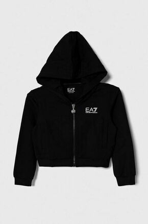 Otroški pulover EA7 Emporio Armani črna barva