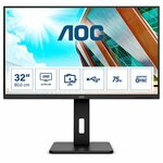 AOC U32P2CA monitor, VA, 31.5", 3840x2160, pivot, USB-C, HDMI, Display port, USB