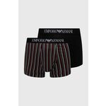 Boksarice Emporio Armani Underwear 2-pack moški, rdeča barva - rdeča. Boksarice iz kolekcije Emporio Armani Underwear. Model izdelan iz vzorčaste, elastične pletenine. V kompletu sta dva para.