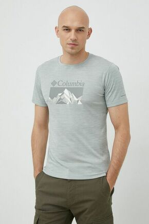 Športna kratka majica Columbia Zero Rules siva barva - siva. Športna kratka majica iz kolekcije Columbia. Model izdelan iz materiala
