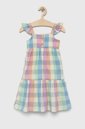 Otroška bombažna obleka GAP - pisana. Otroški Obleka iz kolekcije GAP. Nabran model