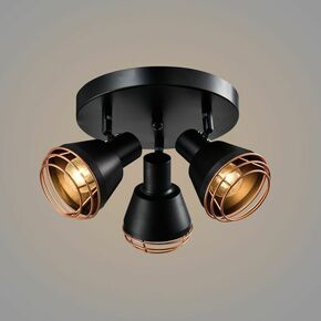 Črna kovinska stropna svetilka Neria - Candellux Lighting