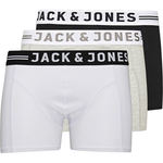 Jack&amp;Jones 3 PACK - moški boksarji 12081832 Light Grey Melange (Velikost S)
