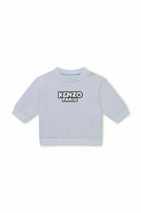 Trenirka za dojenčka Kenzo Kids - modra. Komplet za dojenčka iz kolekcije Kenzo Kids. Model izdelan iz materiala s potiskom.