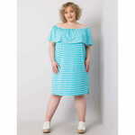 BASIC FEEL GOOD Ženska črtasta obleka plus size ANNABEL blue RV-SK-6638.71_364865 3XL