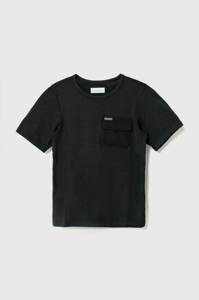 Otroška kratka majica Columbia Washed Out Utility črna barva - črna. Otroška lahkotna kratka majica iz kolekcije Columbia