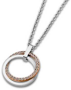 Lotus Style Jeklena ogrlica s kristali LS1780-1 / 2