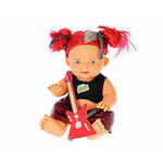 WEBHIDDENBRAND Lutka 23 cm z rdečimi kitkami in kitaro