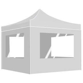 VidaXL Profesionalni šotor za zabave aluminij 3x3 m bel