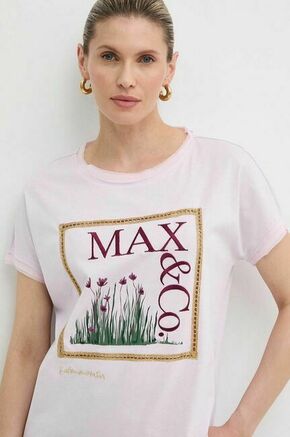Bombažna kratka majica MAX&amp;Co. x FATMA MOSTAFA ženska