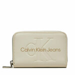 Majhna ženska denarnica Calvin Klein Jeans Zip Around Mono K60K612255 Écru