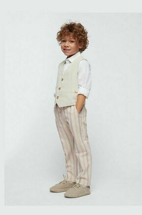 Otroške hlače Mayoral bež barva - bež. Otroški Lahkotne hlače iz kolekcije Mayoral. Model izdelan iz enobarvne tkanine. Model iz zračne tkanine z visoko vsebnostjo bombaža.