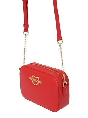 Torbica Love Moschino rdeča barva - rdeča. Majhna torbica iz kolekcije Love Moschino. Model na zapenjanje
