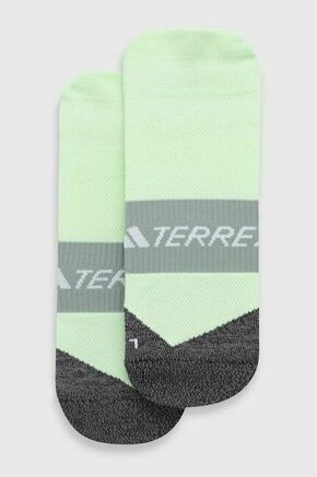 Nogavice adidas TERREX - zelena. Kratke nogavice iz kolekcije adidas TERREX. Model izdelan iz materiala