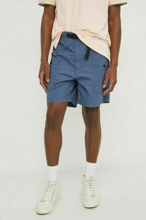 Bombažne kratke hlače Levi's - modra. Kratke hlače iz kolekcije Levi's. Model izdelan iz gladke tkanine. Model iz izjemno udobne bombažne tkanine.