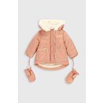 Otroška jakna Coccodrillo roza barva - roza. Otroška Jakna iz kolekcije Coccodrillo. Podloženi model izdelan iz enobarvnega materiala.