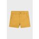 Kratke hlače za dojenčka Mayoral rumena barva - rumena. Kratke hlače za dojenčka iz kolekcije Mayoral. Model izdelan iz enobarvne tkanine.