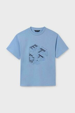 Otroška bombažna kratka majica Mayorl 2-pack - modra. Otroška kratka majica iz kolekcije Mayoral. Model izdelan iz tanke