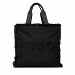 Torbica HUGO črna barva, 50516662 - črna. Velika nakupovalna torbica iz kolekcije HUGO. Model brez zapenjanja, izdelan iz tekstilnega materiala.