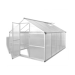 VIDAXL Okrepljen aluminijast rastlinjak z okvirjem 7,55 m²
