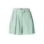 Lanene kratke hlače Sisley zelena barva - zelena. Kratke hlače iz kolekcije Sisley, izdelane iz gladke tkanine. Model iz zračne lanene tkanine.