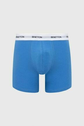 Boksarice United Colors of Benetton moški - modra. Boksarice iz kolekcije United Colors of Benetton. Model izdelan iz gladke