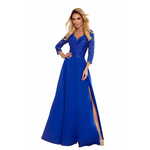 Numoco Ženska obleka 309-2 Amber, kraljevsko modra, XL