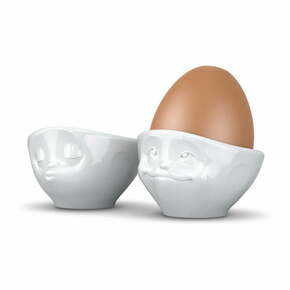 Komplet 2 posodic za jajca iz belega porcelana 58products
