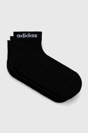 Nogavice adidas 3-pack črna barva - črna. Visoke nogavice iz kolekcije adidas. Model izdelan iz elastičnega