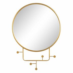 Slomart stensko ogledalo 76 x 6 x 104 cm zlat kovina