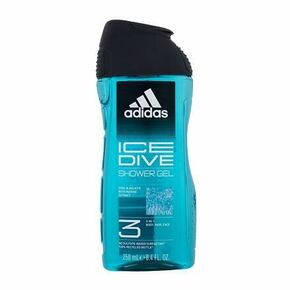 Adidas Ice Dive Shower Gel 3-In-1 osvežilen gel za prhanje 250 ml za moške