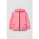 Otroška jakna OVS roza barva - roza. Otroški jakna iz kolekcije OVS. Nepodložen model, izdelan iz gladkega materiala.