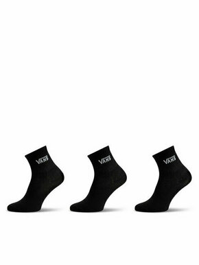 Vans Set 3 parov ženskih visokih nogavic Classic Half Crew Sock VN00073EBLK1 Črna