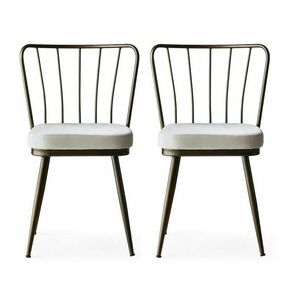 Sivi kovinski jedilni stoli v kompletu 2 ks Yildiz – Kalune Design