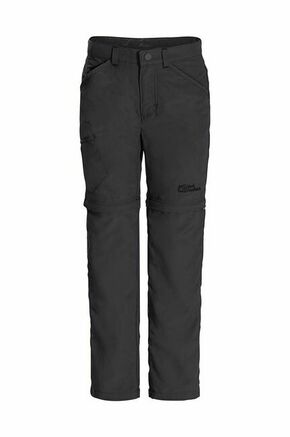 Otroške hlače Jack Wolfskin SAFARI ZIP OFF PANTS K črna barva - črna. Otroški hlače iz kolekcije Jack Wolfskin. Model izdelan iz hitrosušečega materiala. Visokokakovosten material