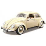 BBurago model Volkswagen Beetle 1:18 1955, krem